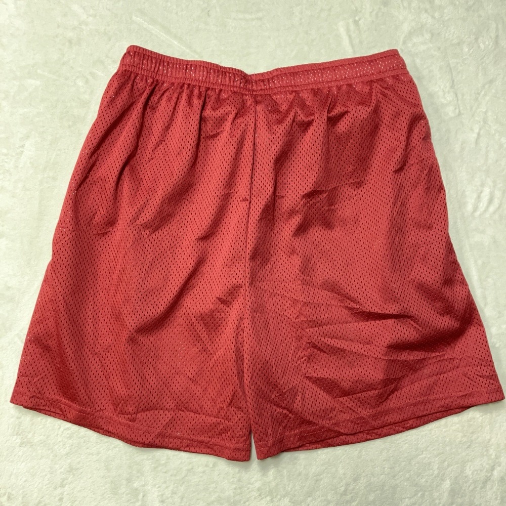 Eric Emanuel EE Basic Short Red Yellow Lightning Strike Bolt Mesh Mens XXL - Picture 2 of 8